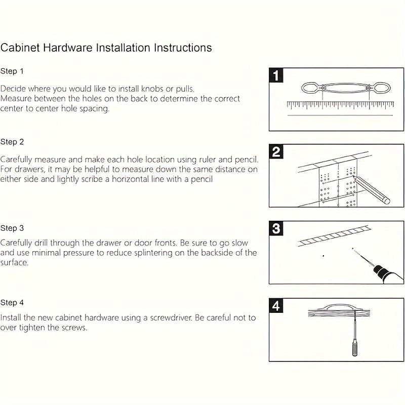 4pcs Vintage Elegant Drawer Pulls, Antique Brass for Cabinets, Closets, Dressers & Bathrooms (Double Hole with Screws)
