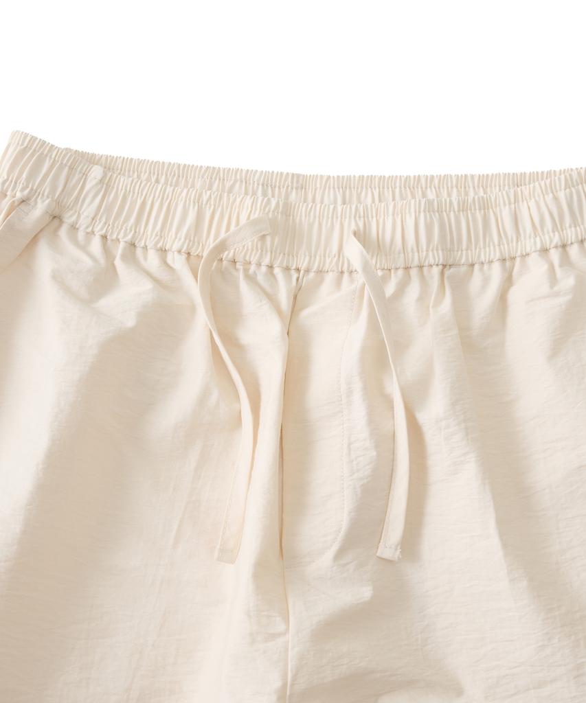 ANALOG MOOD Semi-Wide String Cargo Pants (Cream)