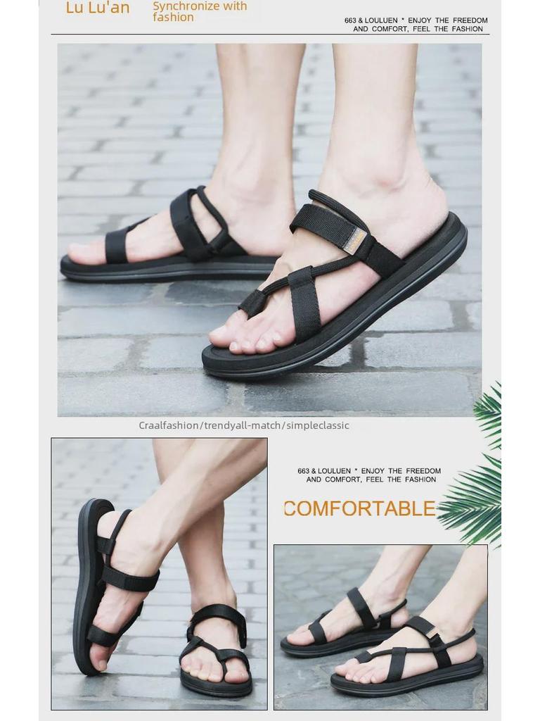 Women's Summer Flat Sandals: Stylish Outdoor Beach Slippers for Students and Ladies In Large Sizes