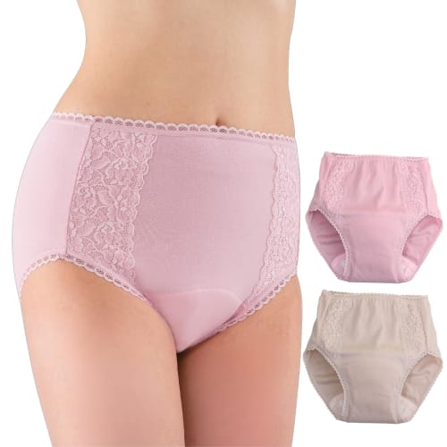 Amelia [4-Layer Patented Guard Safety Panties, 40cc] Made In Japan, 99% Deodorizing, 21cm Pad, Patented Absorbent Panties for Light Incontinence (M, P