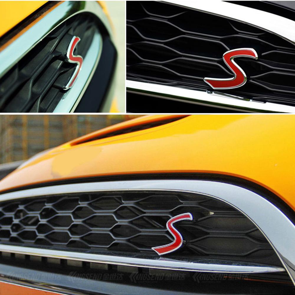 Adesivi Emblema Lettere 3D S per Auto JXNJX44 Distintivo Griglia Per Mini Cooper S R50 R53 R55 R56 R60 R61 F54 F55 F56 F60 Countryman Accessori