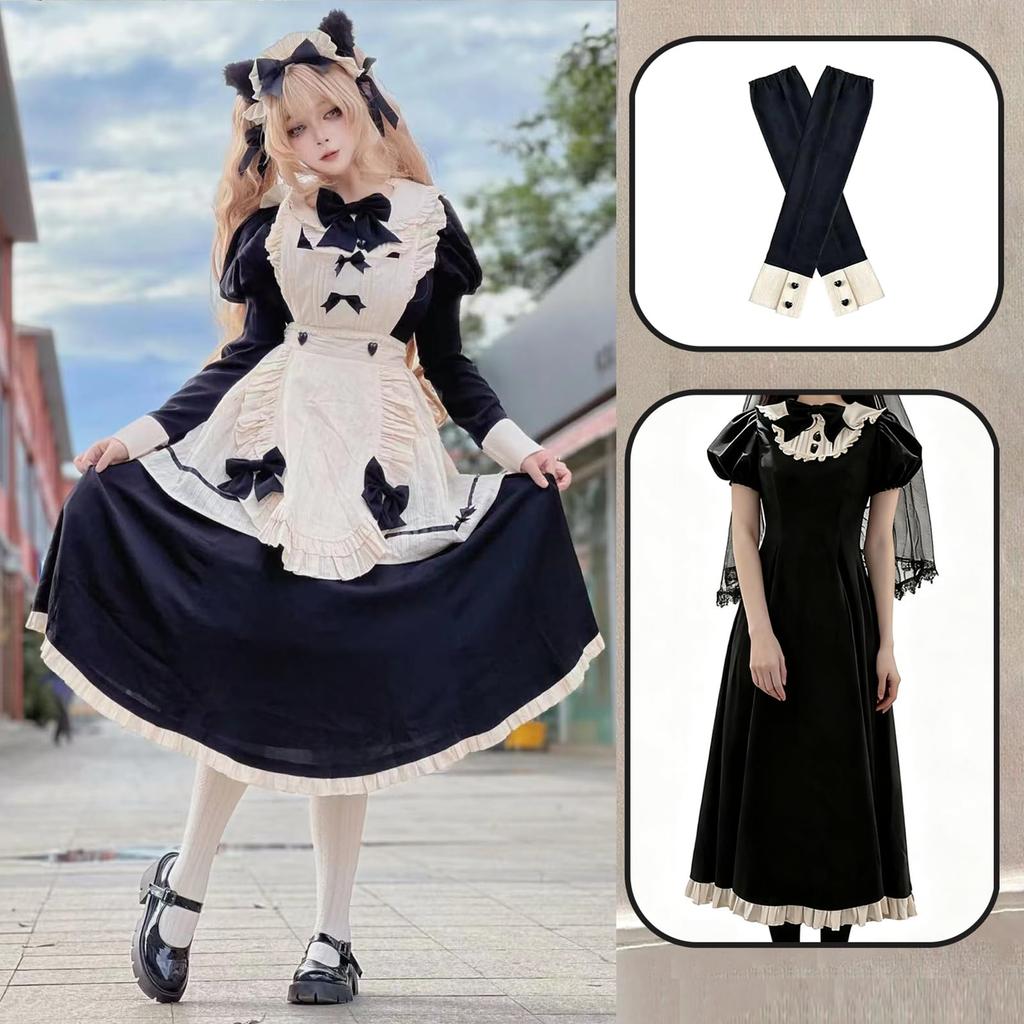 KALAOK Maid Apron and Headband Sexy Halloween 8295 Size 2XL Costume, Costume, Long,