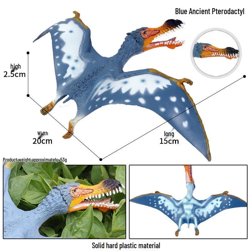 Jurassic Dinosaur Toy Set: Thick-Nosed Dragon, T-Rex, Velociraptor, Pterodactyl, Mosasaurus, Spinosaurus