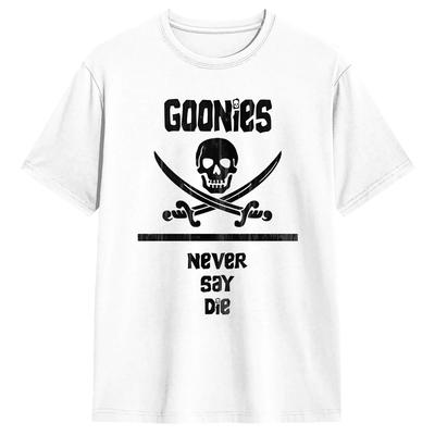 The Goonies Never Say Die Mens T Shirt  Fashion Tees Short Sleeve Crewneck TShirt 100 Cotton Graphic Clothing
