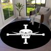 One Piece Logo Round Area Rug Carpet Rug For Living Room Bedroom Sofa Playroom Decor Nonslip Floor Mat