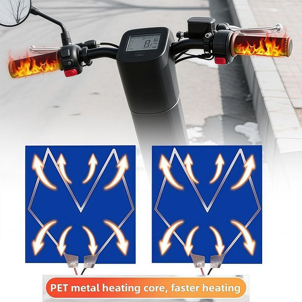 3 Gear Warmer Motorcycle Heated Handlebar Cover 5V/2A USB Heated Handgrips  Motorcycle Accessories
