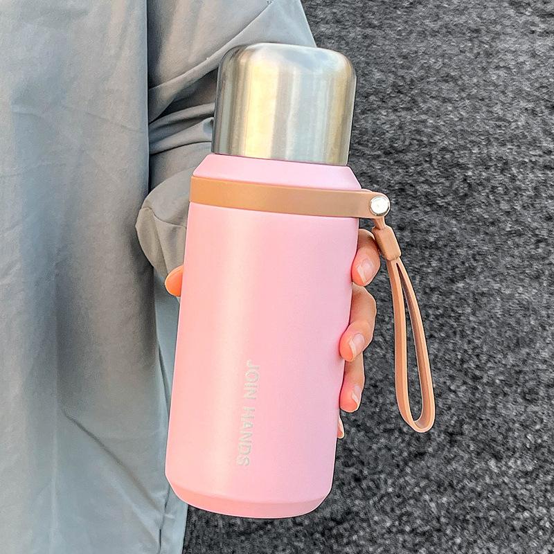 316 Stainless Steel Thermos Cup for Girls, Simple Direct Drinking Water Cup for Sports Boys, Tea Cup with Tea Compartment