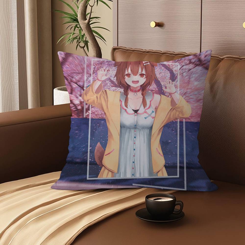 I-INUGAMI KORONE Cartoon Animation Kissenbezug Kissenbezug Polsterung Sofa Dekokissen Heimdekor Kissenbezug