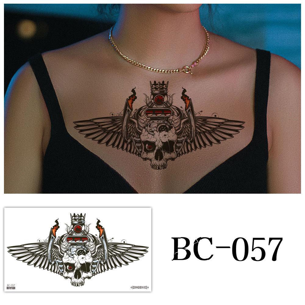 Waterproof Sexy Floral Tattoo Stickers for Chest & Clavicle