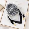 Womens Cotton Square Scarf With Magnetic Clasp Lightweight Winter Wrap Accessory Floral Print