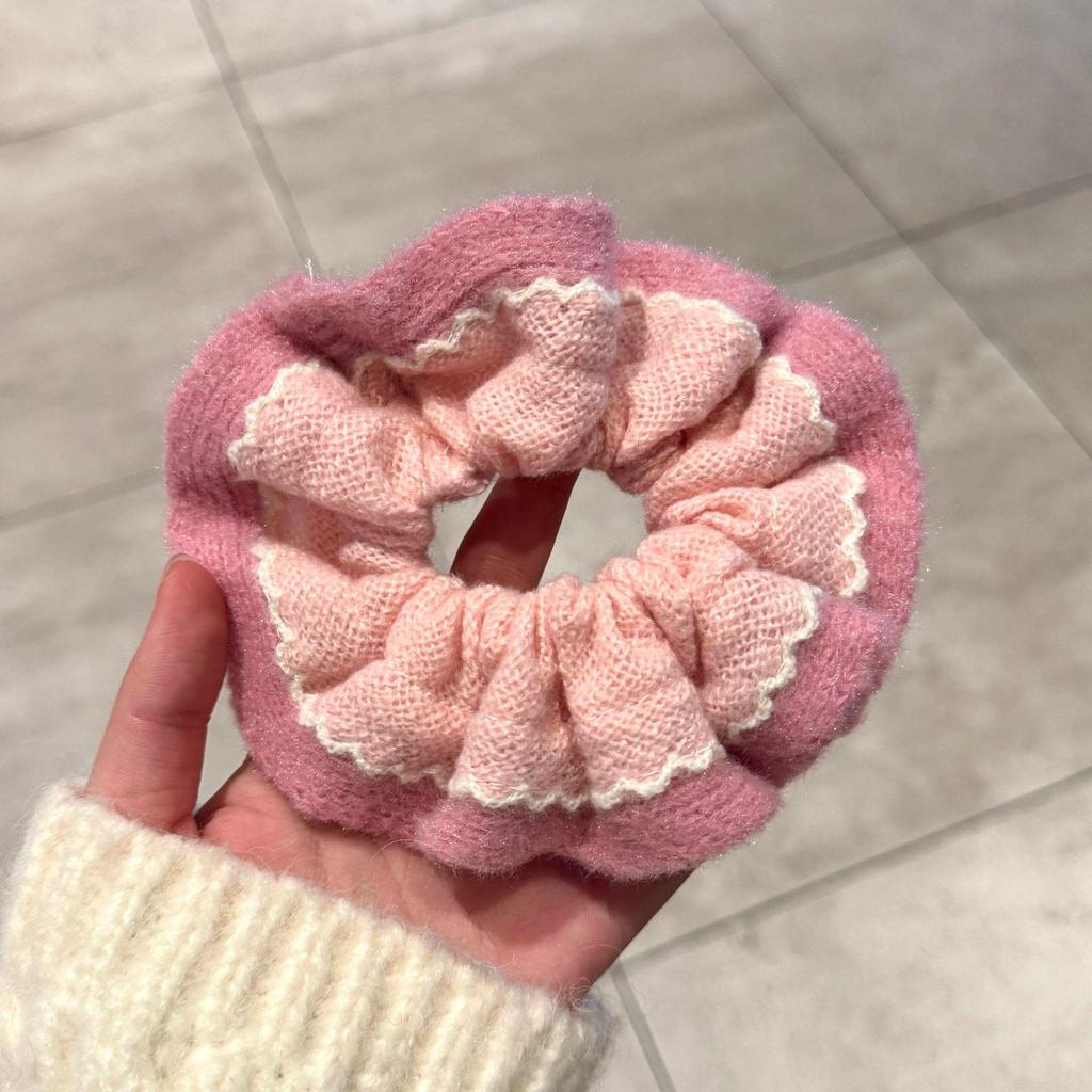 French Chic Color-Blocked Waist Hair Tie - Elegant Layered Bun Rope for Women