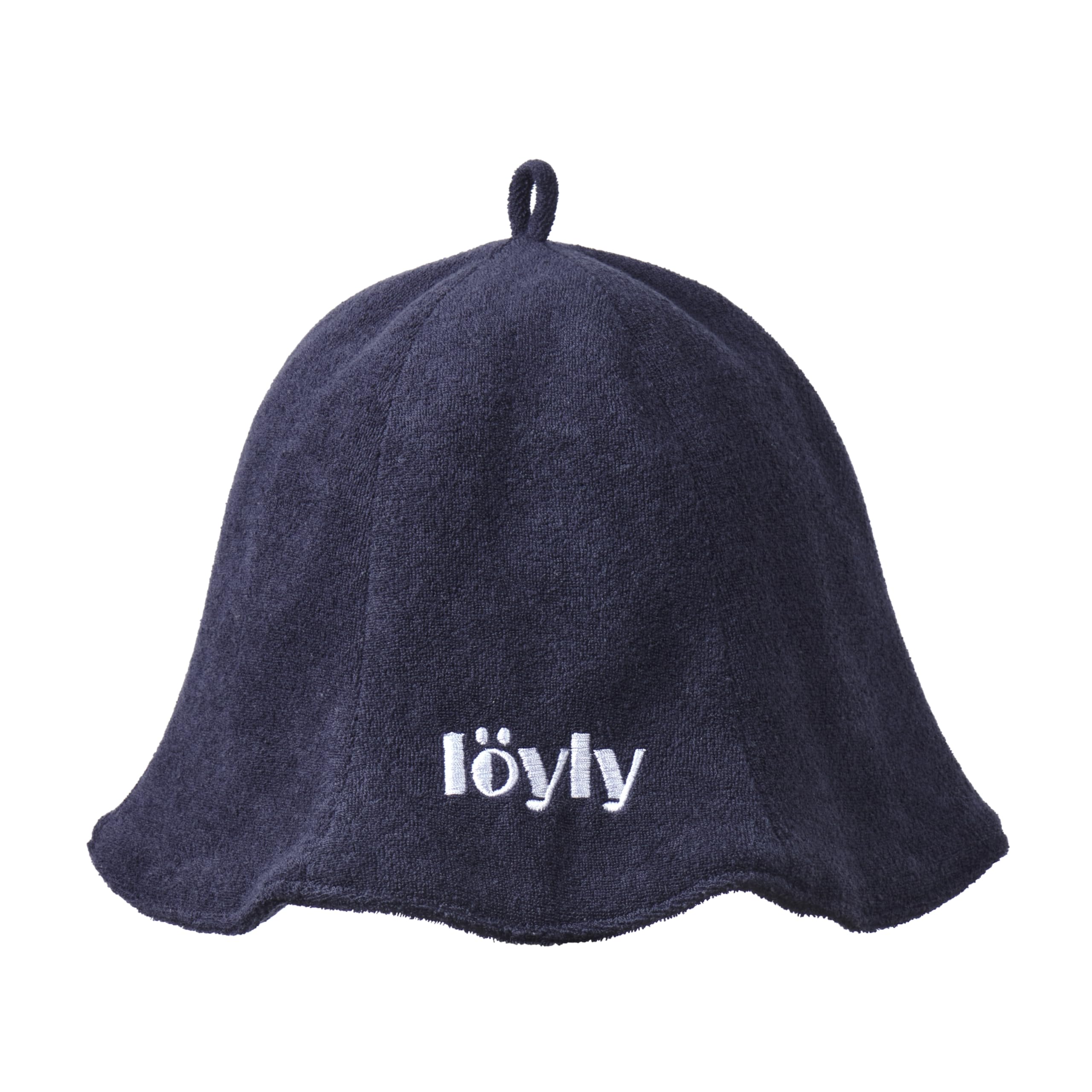 Loyly Sauna Hat for Men and Towel Sauna Cute and for [loyly] Women, Double-Layered Fabric, Washable, Accessories, Stylish, Löyly (Navy)