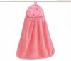1 Pack Coral Fleece Bathroom Amenities Soft Hand Towels Absorbent Cloth Dish Cloth Hanging Cloth Kitchen Convenient Accessories LS