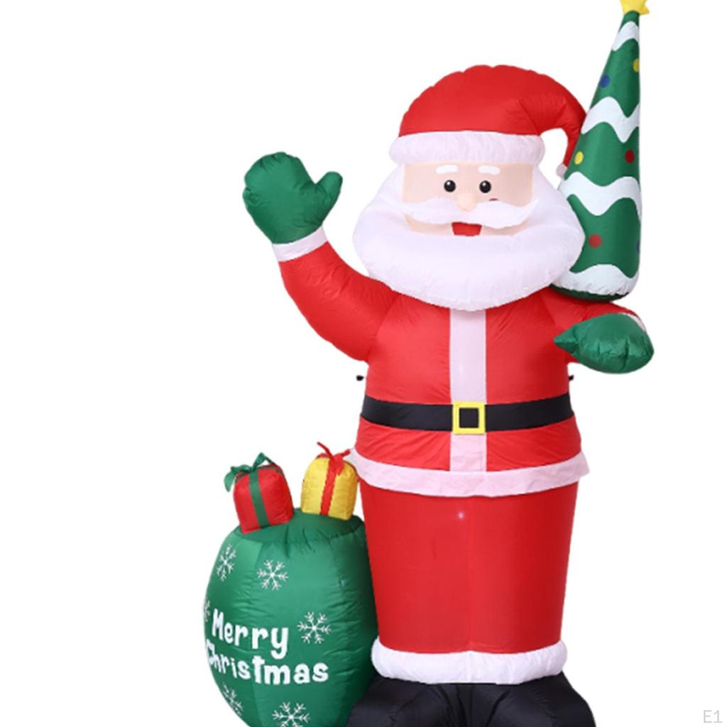 Christmas Inflatable Santa 180cm Standing Built in LED for Winter Patio Lawn