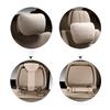 2 Pcs Beige Suede Fabric Car Seat Cushion Support Headrest Neck Rest Pillows Set