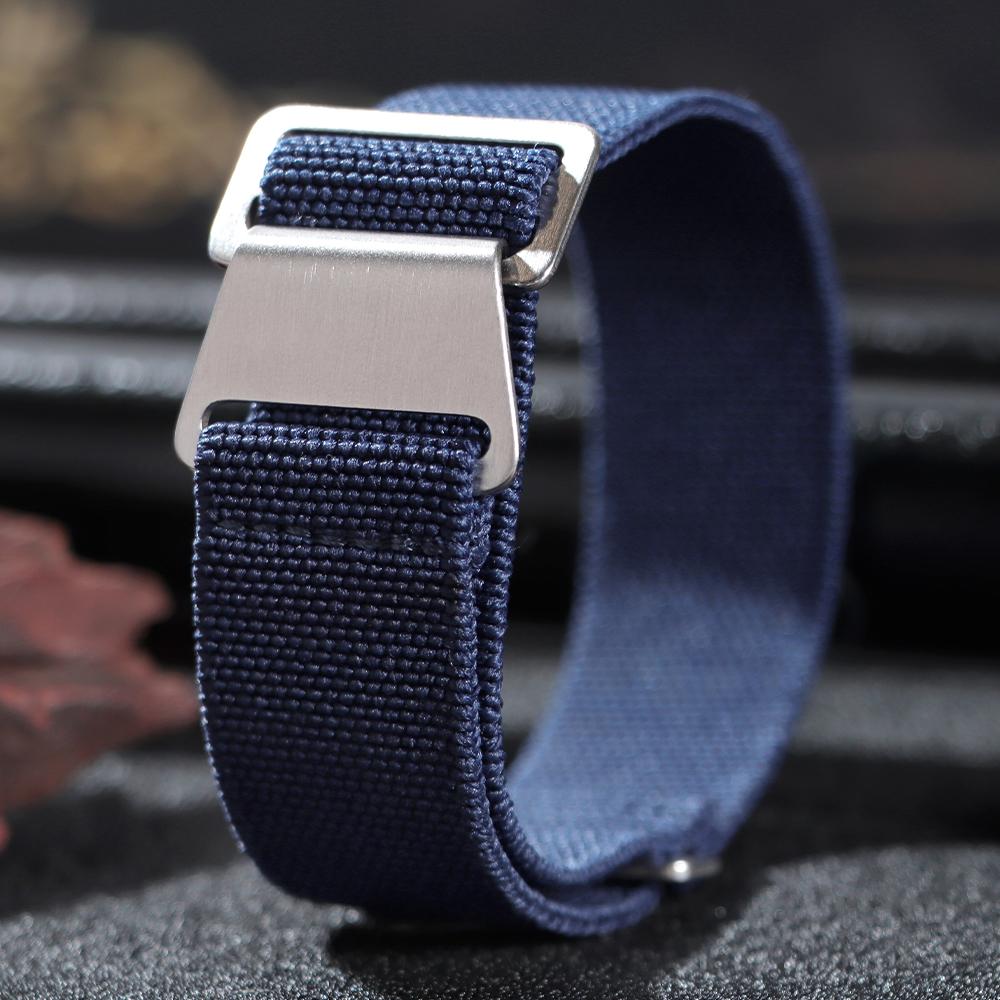 18mm 20mm 22mm Nylon Watchband for Seiko Army Military Woven Elastic Straps for French Troops Parachute Bag Men Women Sport Band