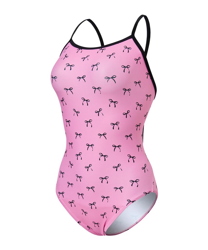 Laelliseupocheu [Qsla204 Pnk] Mini Petite Double Strap X-Back Swimsuit Pink