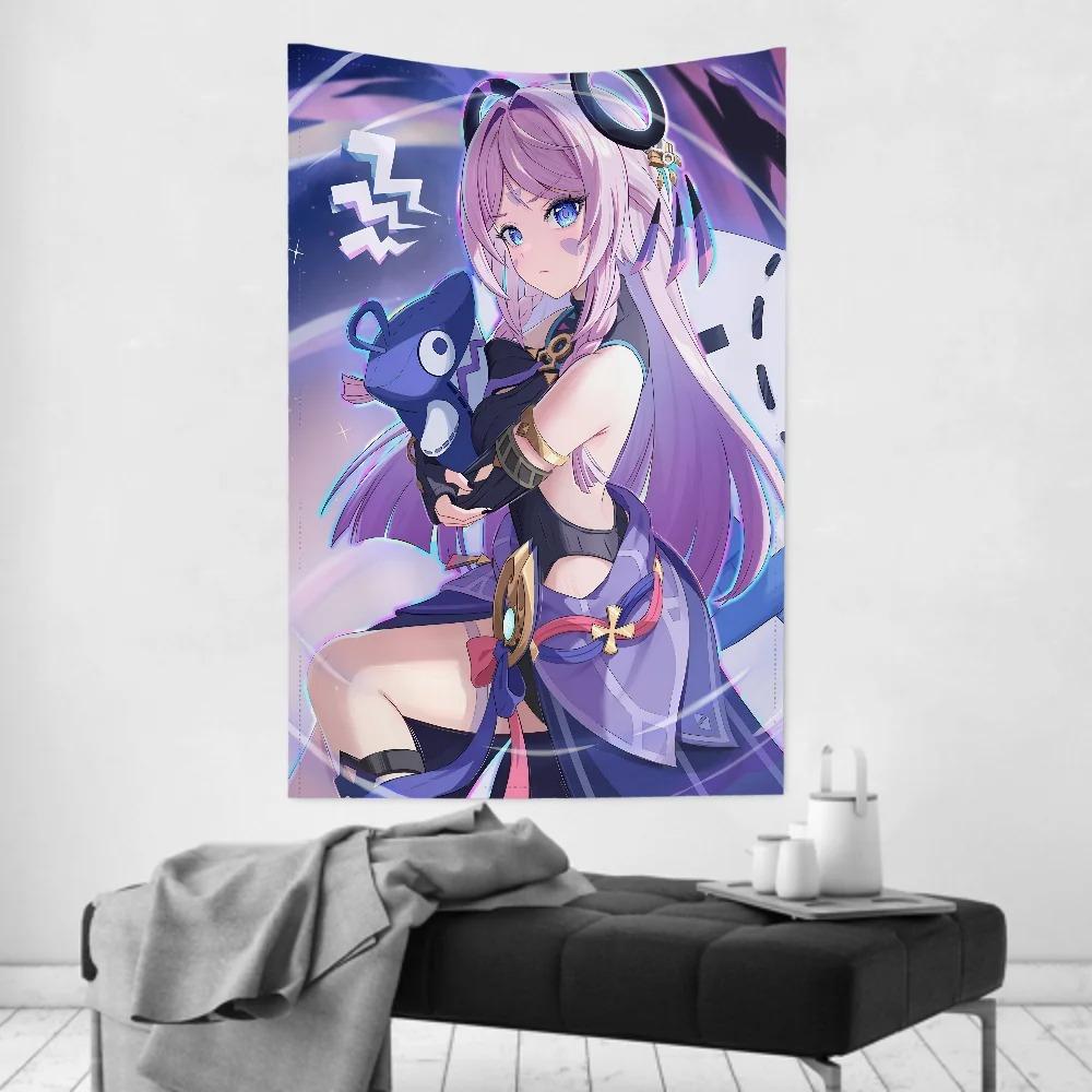 

Game Citlali Genshin Impact Tapestry Wall Hanging Anime Room Decoration Cute Cartoon Fantasy Background Home Decoration 74x94cm(29x37in)