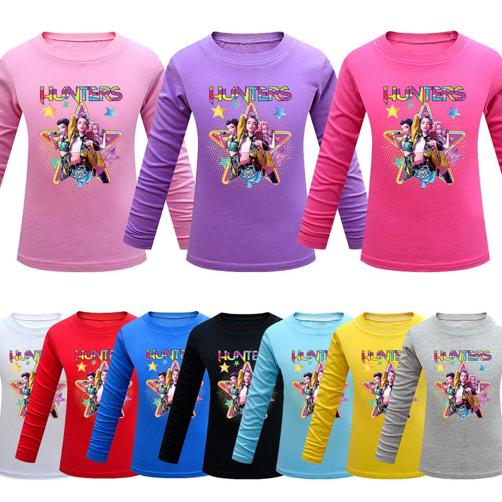 Kids Girls Anime Cartoon K-POP Printed Casual Long Sleeves T-Shirt Top