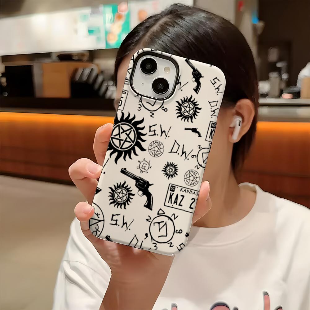 

TV Series S-Supernatural Phone Case For Iphone 16 Pro Max 15 13 14 12 11 14 Pro Max 15 Pro Max Two-in-one Cover iPhone16Pro