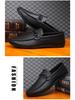 Men's Handmade Soft-Soled Leather Loafers: Wear-Resistant, Trendy, Low-Top Slip-Ons for Casual and Business Wear.