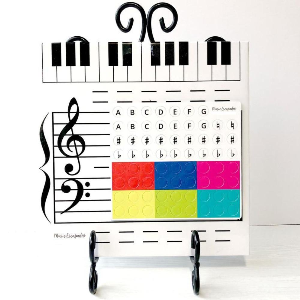 Erasable Music Teaching Tool Reusable Magnetic Music Notes Stickers Music Score Whiteboard  School