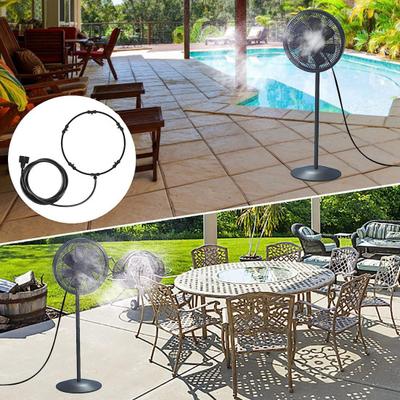 Spray Ring Outdoor Misting Fan Kit with Nozzles Leakproof Easy To Install Misting Fan Attachment Patio Garden Fan Accessories