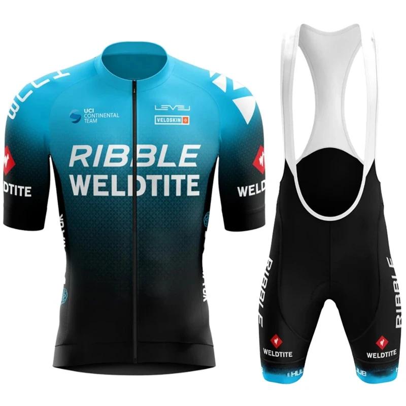 Nuovo Set Maglia da Ciclismo Estiva Traspirante Pro Team Abbigliamento Ciclismo Maglie Bici da Strada Completo Pantaloncini con Bretelle MTB Maglia Culotte