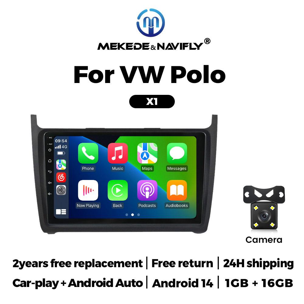 Unitate principală NaviFly 9 inch 2Din Radio auto stereo Android Player GPS Pentru VW Volkswagen POLO 5 sedan 2008-2020 Wireless CarPlay Auto