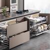Pull Out Cabinet Organizer Basket Slide Drawer Storage Rack Iron Construction Easy