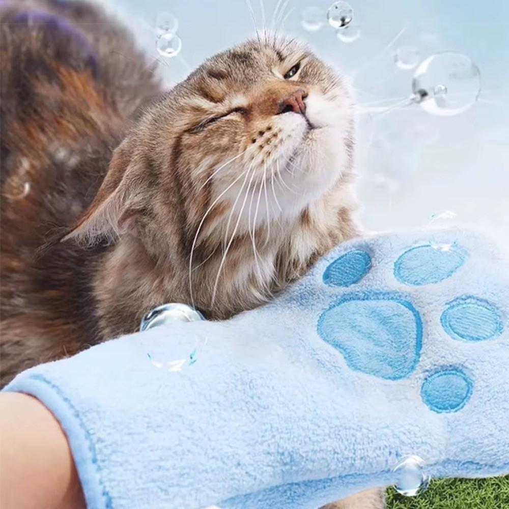 Professional Cat Bath Towel Quick Drying Pet Towel Glove Pet Drying Glove  for Pet Supplies