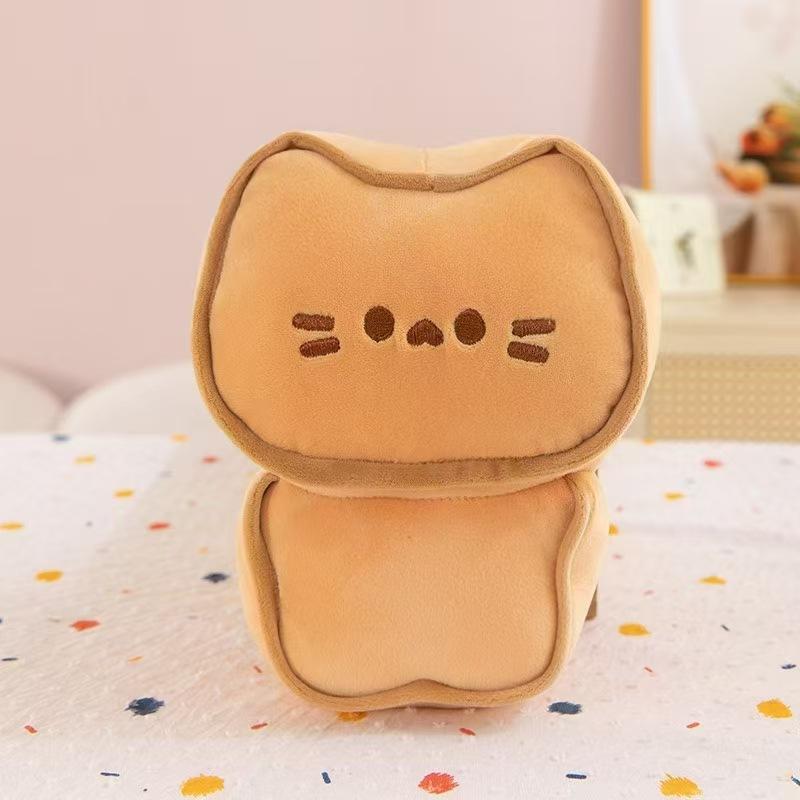 Butter biscuits cat doll throw pillow new model for girlfriends plush toy creative cute cat doll girl 20cm