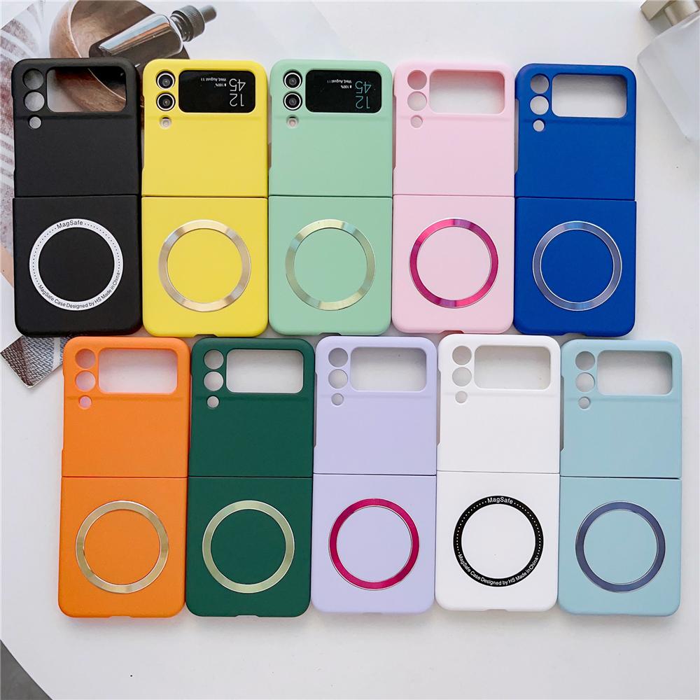 Magnetic Wireless Charging Case for Samsung Galaxy Z Flip 3 4 Galaxy Z Fold 3 4 5G Magsafe Case Anti Fingerprint Shockproof Cover Case