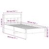 VidaXL Bed Frames with Headboard, Single Bed with Slat Base, Adult Bed, Bedroom Furniture, Modern, Wax Brown 842677