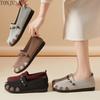 New Single Shoes Women's Elderly Casual Shoes One-pedal Soft-soled Mother Shoes