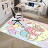 Office Rug Hello Kitty, Little Twin Stars Anti-Slip Rug, Machine Washable for Living Room, Bedroom, Office, Multiple Sizes, Bedroom Mat, Decorative Ma