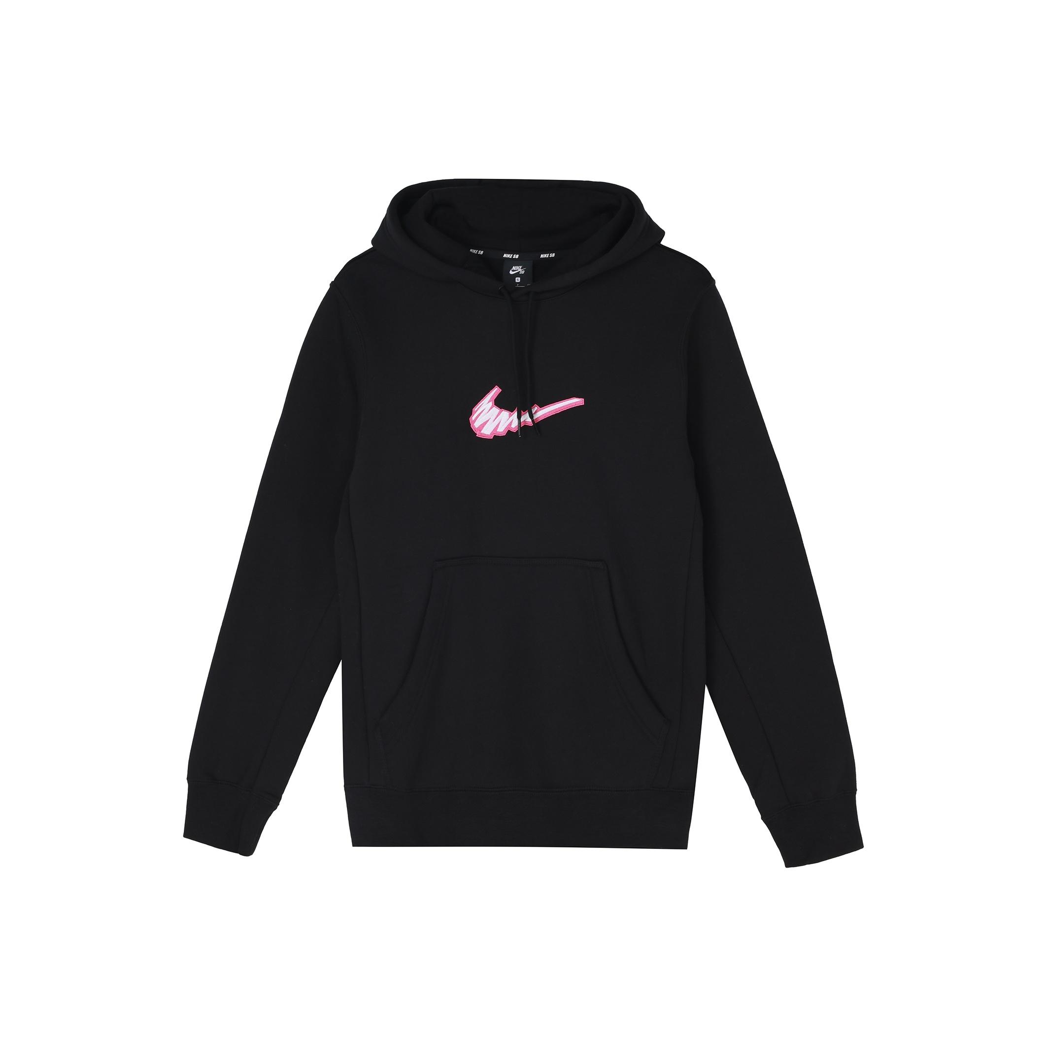 Мужская худи с вышитым логотипом граффити Nike, черная BV8733-010 S
