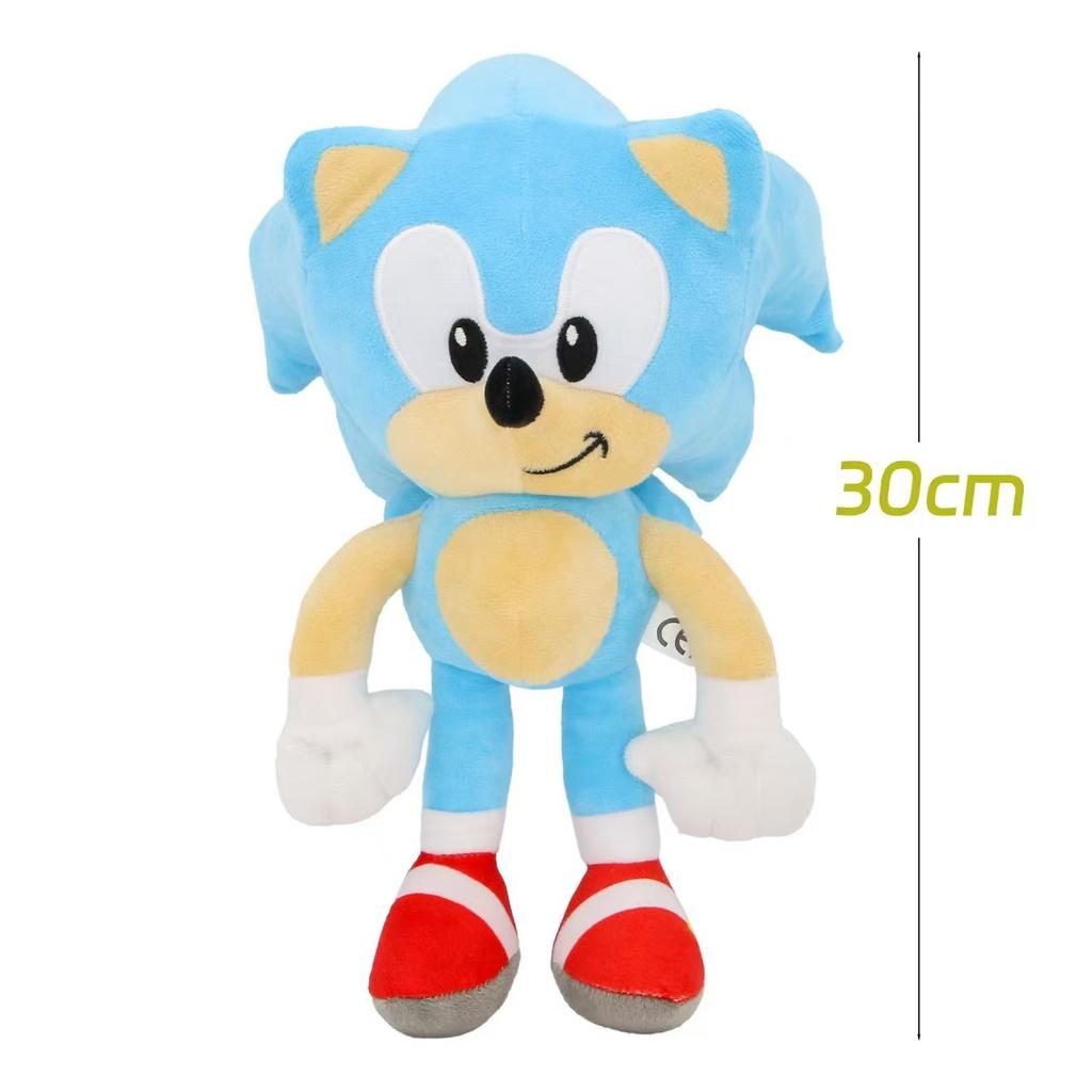 NEW 30CM Super Sonic Plush Toy The Hedgehog Amy Rose Knuckles Tails Cute Cartoon Soft Stuffed Doll Birthday Gift For Children