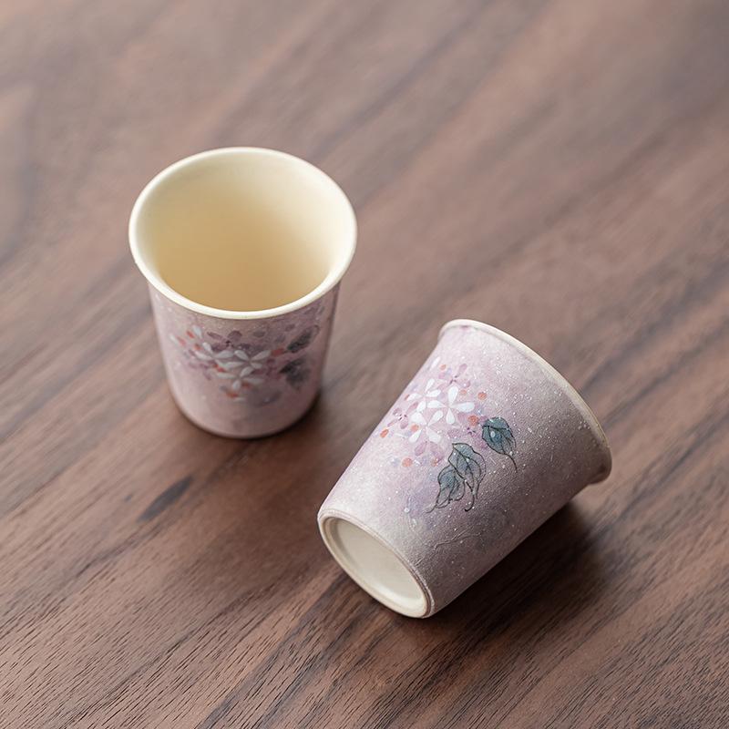 Hand-painted Hydrangea Ceramic Owner's Small Tea Cup, Gongfu Tea Set, Fresh and Exquisite Afternoon Tea Cups Exquisite Mugs