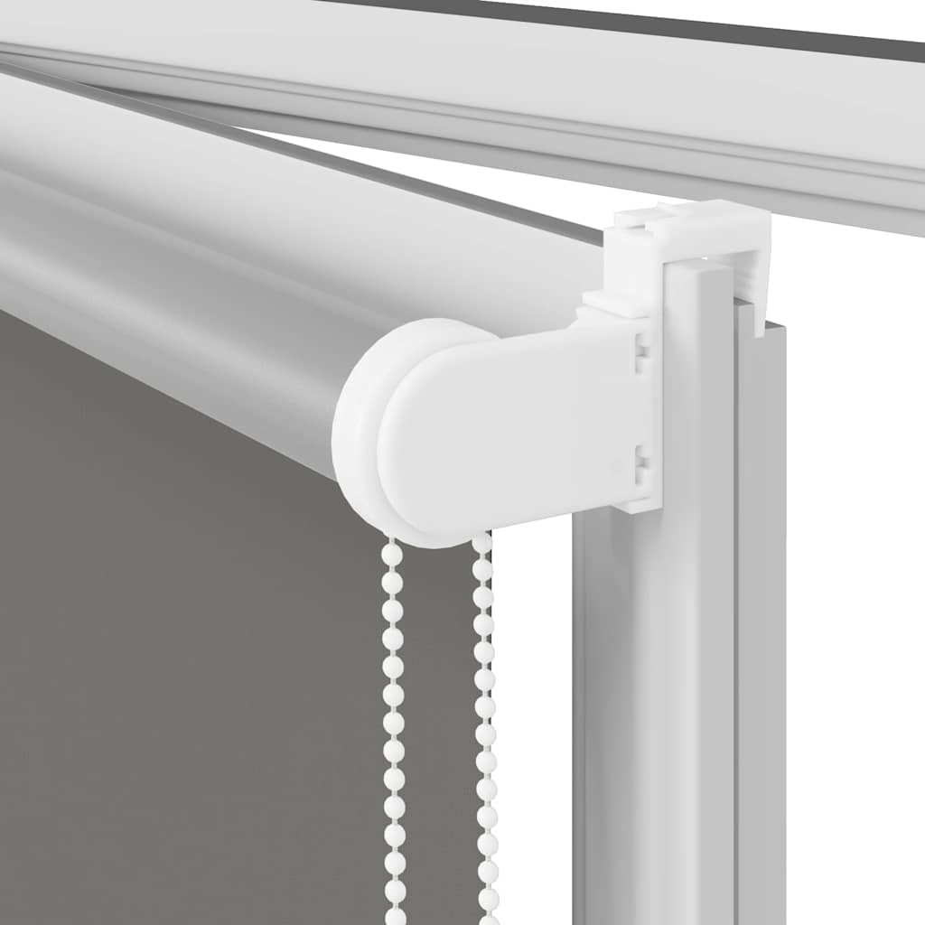 Blackout Roller Blind Grey 125x230 cm Fabric Width 121.6 cm Polyester