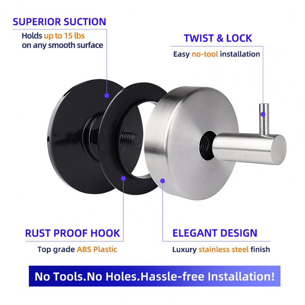 Waterproof Decorative Ring Hook Bathroom Suction Cup Hook Decorative Suction Cup Hooks for Wreaths Towels Bathroom Accessories