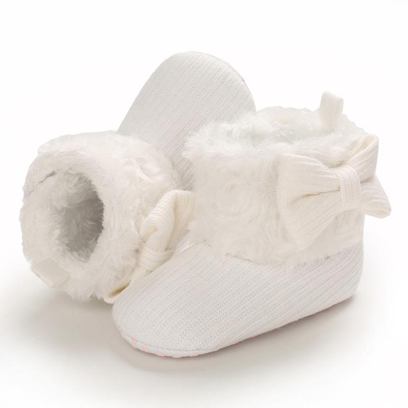 Baby Girls' Cotton Snow Boots: Soft Sole, Plus Velvet, Warm Shoes for 0-1 Year Olds