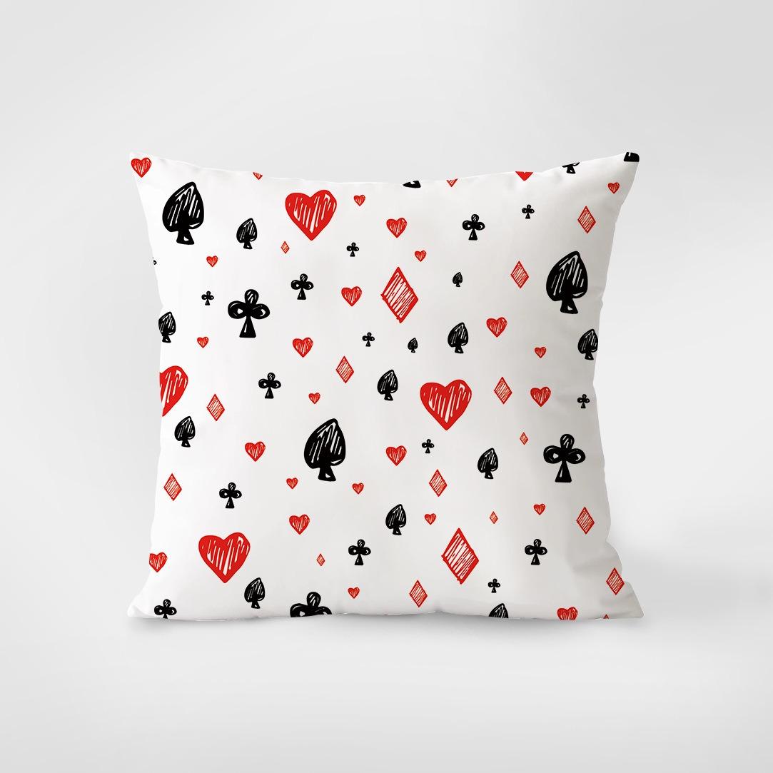 

Декоративная наволочка с узором «Игральные карты» для спальни, гостиной, квадратная наволочка с подушкой 40x40cm