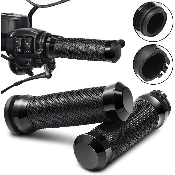 Motorcycle Hand Grips Handlebar Grips Cable Throttle Fit For Harley ’02-’17 VRSC, ’96-Later XL, ’08-’13 XR, ’96-’17 Dyna (Except