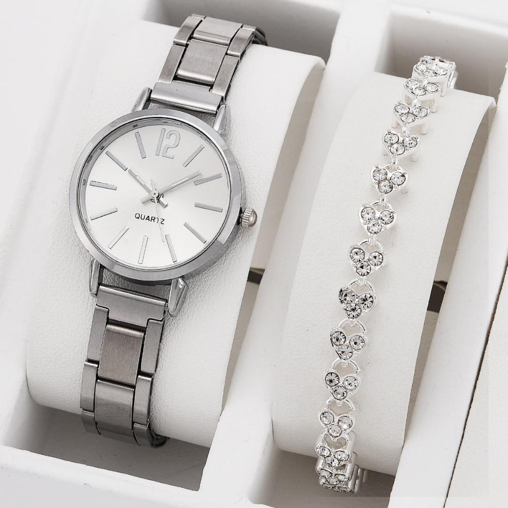 Ladies Watch Temperament Steel Belt Ladies Watch Watch, Simple Trend Ladies Quartz Watch Bracelet Set