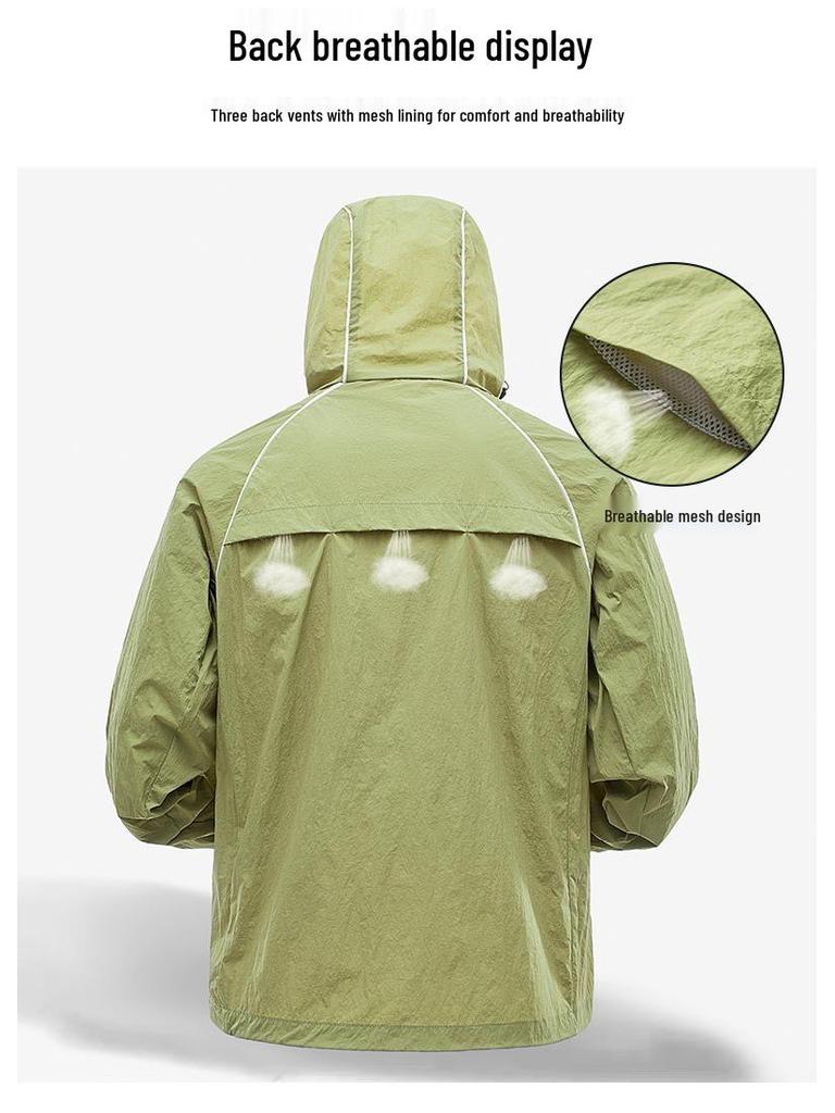 2025 Spring/Summer Sun Protection Clothing - Antibacterial Yarn with Reflective Nylon & YKK Zipper