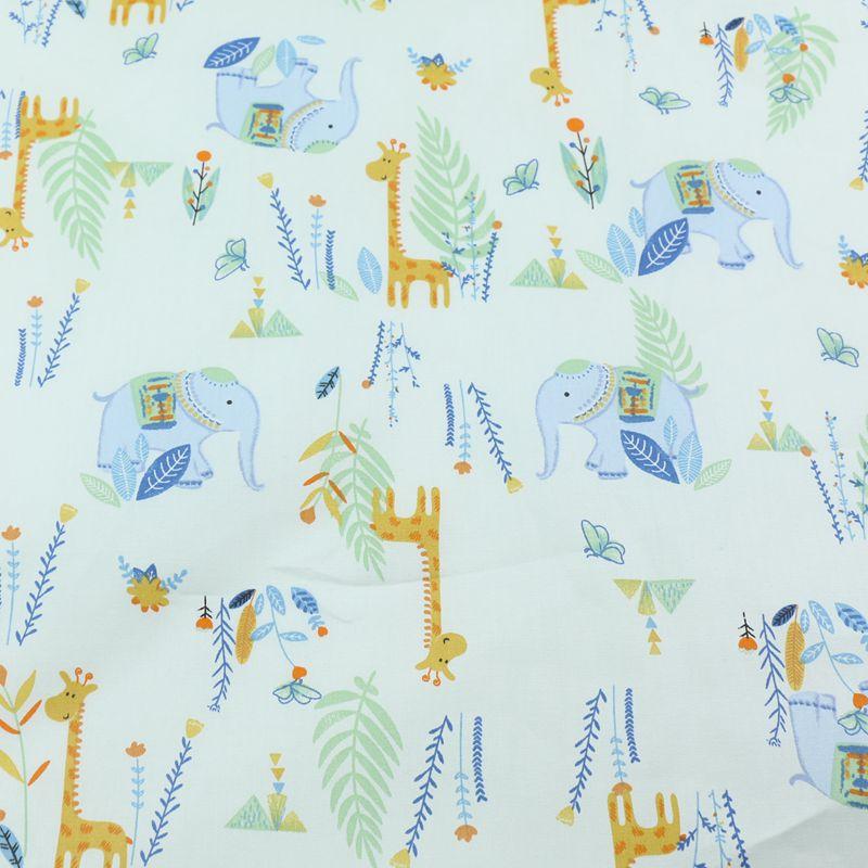 Elephant Animals Cotton Twill Textile Fabric Bundle For Baby Child Patchwork Quilting Fat  DIY Sewing Fabric 50*160cm 50x160cm