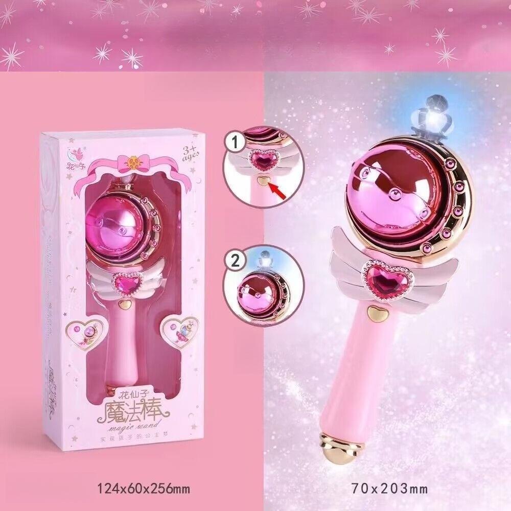 Fairy Magic Wand Glowing Musical Sound Effects Playthings Cutie Moon Rod Figure Toys Queen Transformation Stick Girls Gifts