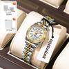 POEDAGAR Elegant Ladies Watch Waterproof Luminous Date Women Watch Stainless Steel Quartz Original Women's Watches Gift with Box