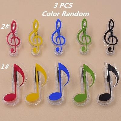 NEW 3Pcs/set Book Paper Sheet Clips Steel Spring Score Funny Mini Music Folder Clips Decorative Paper Musical Notation Clip 2025